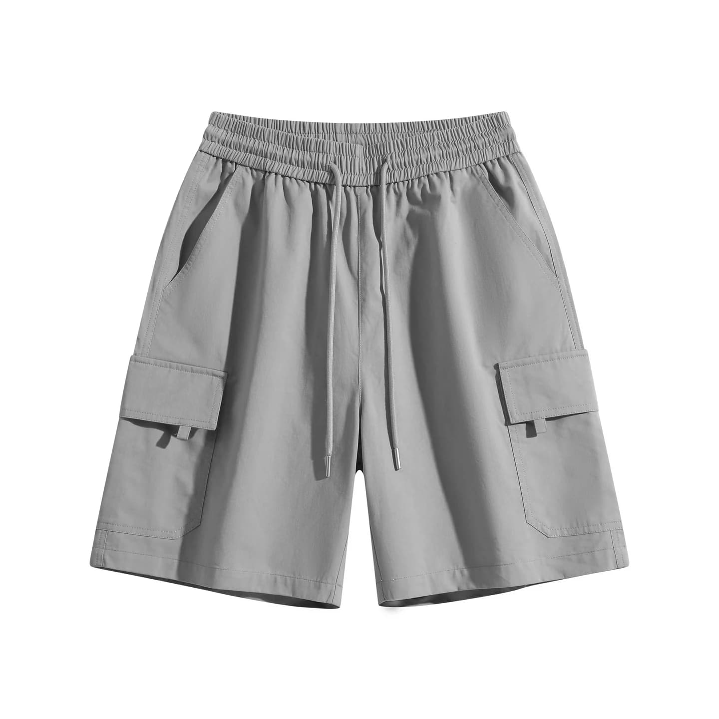 Utility Cargo Shorts in Gray, front flat lay