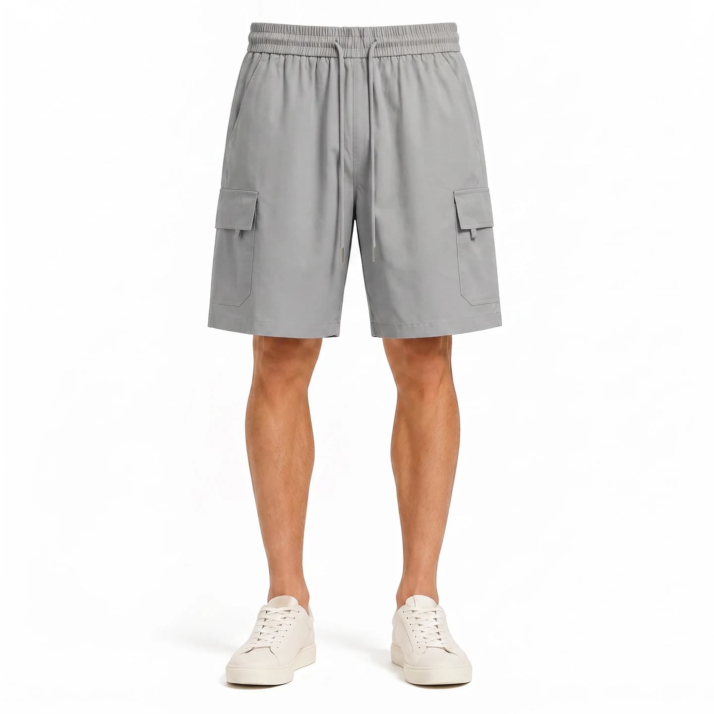 Utility Cargo Shorts in Gray, relaxed men's fit