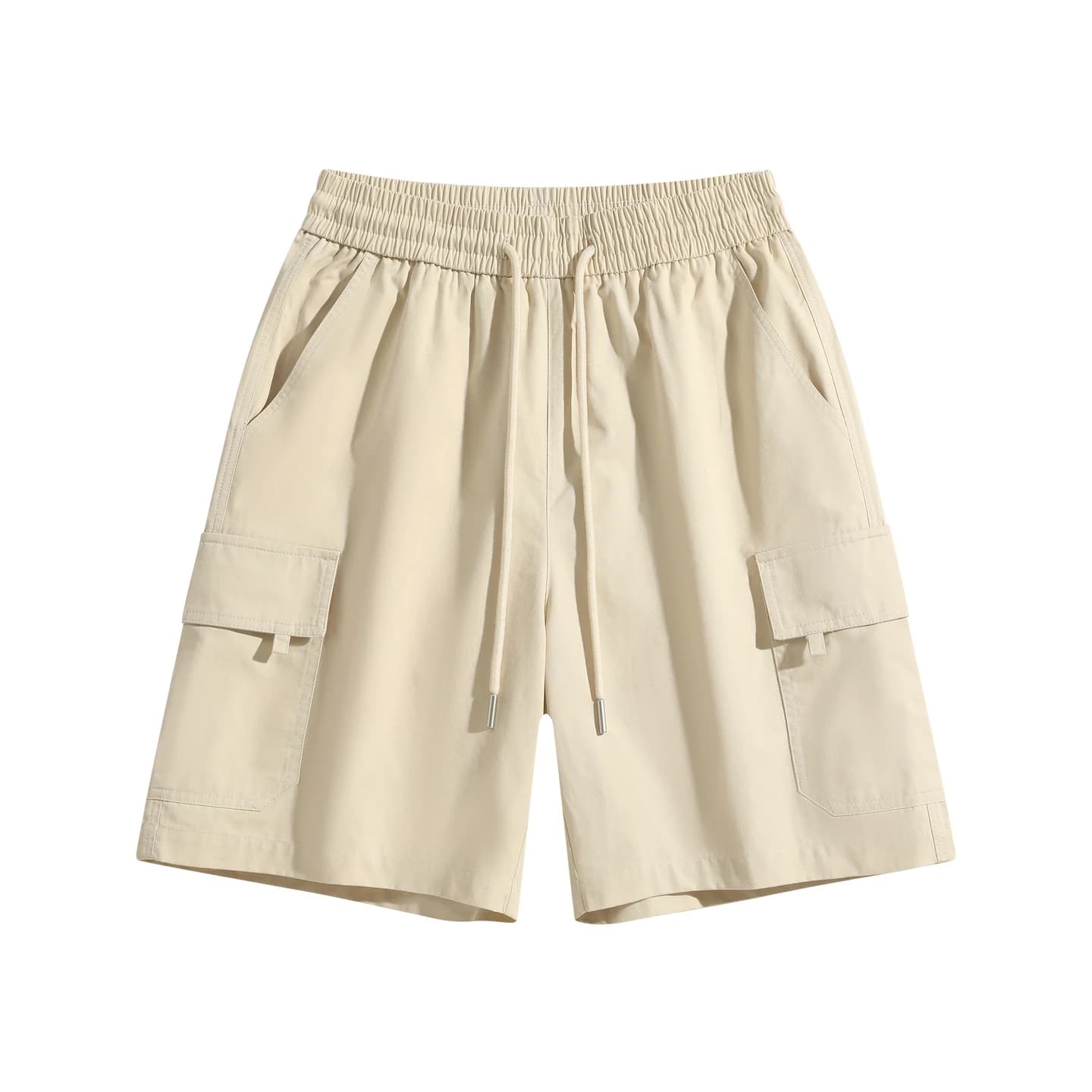 Utility Cargo Shorts Ivory, front flat lay