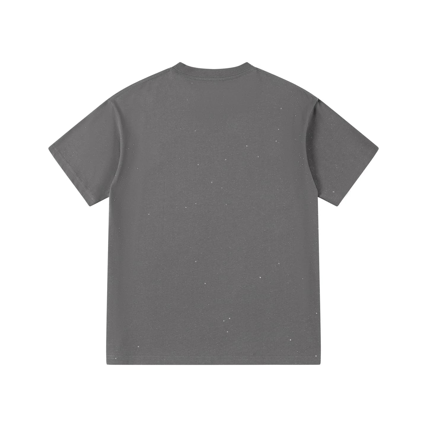 Speckled Short-Sleeve Tee in Iron Gray, back flat lay