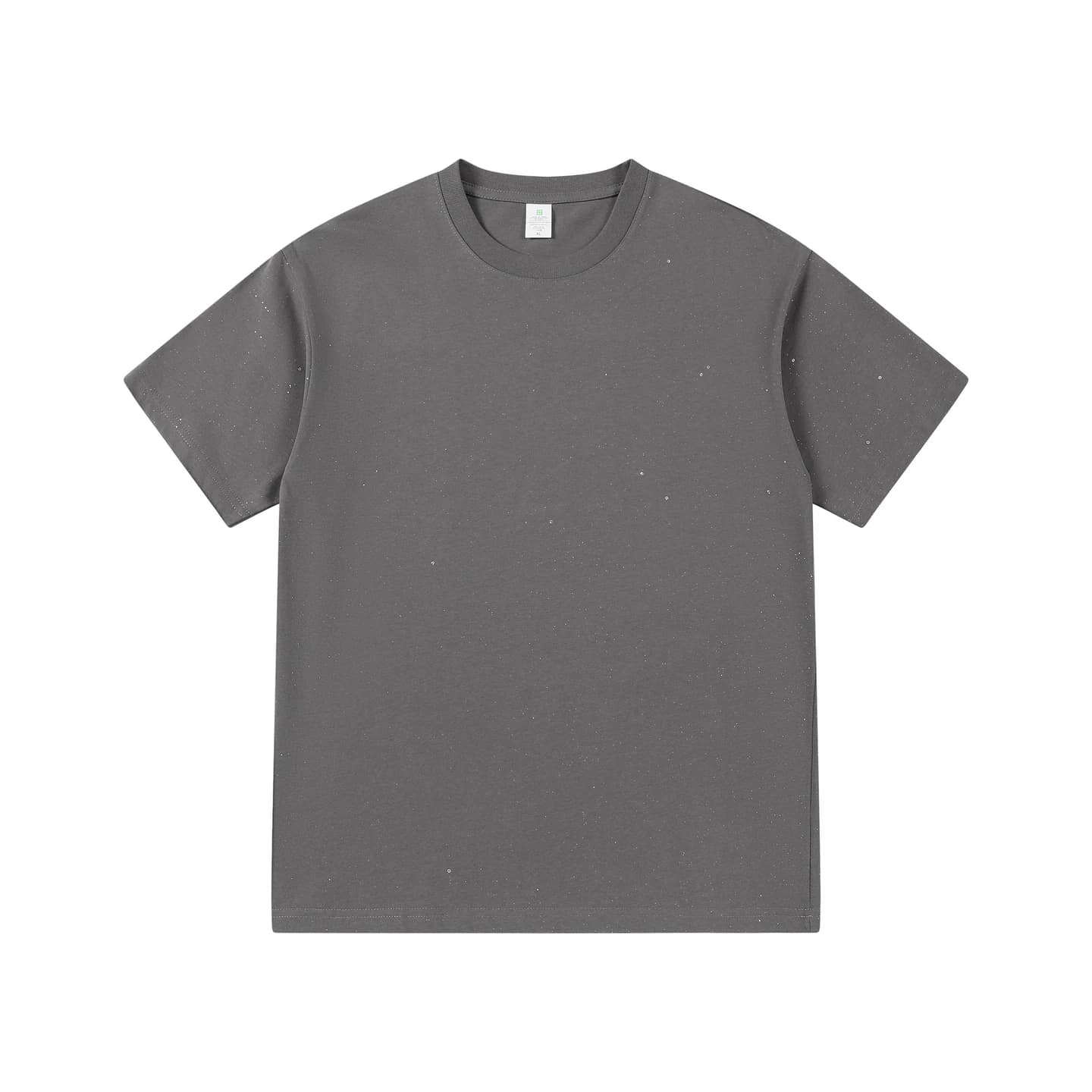 Speckled Short-Sleeve Tee in Iron Gray, front flat lay
