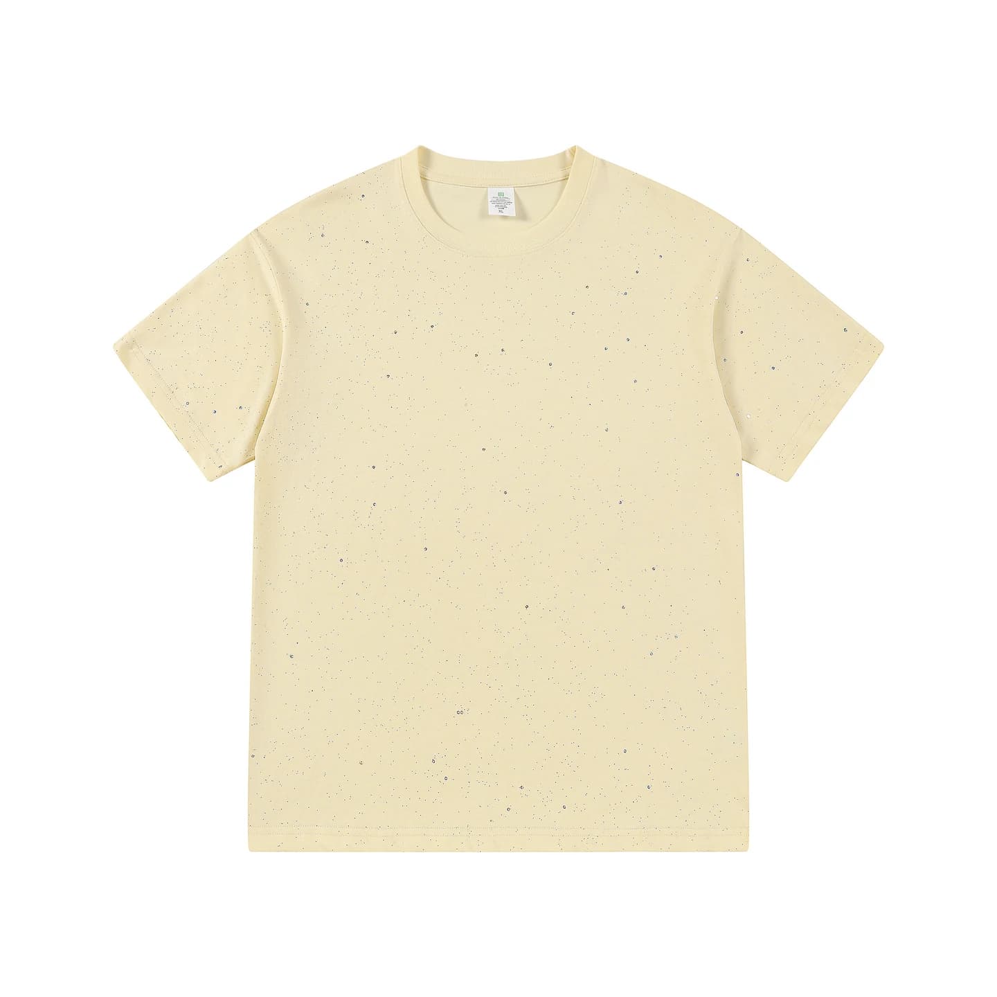 Speckled Short-Sleeve Tee in Ivory, front flat lay