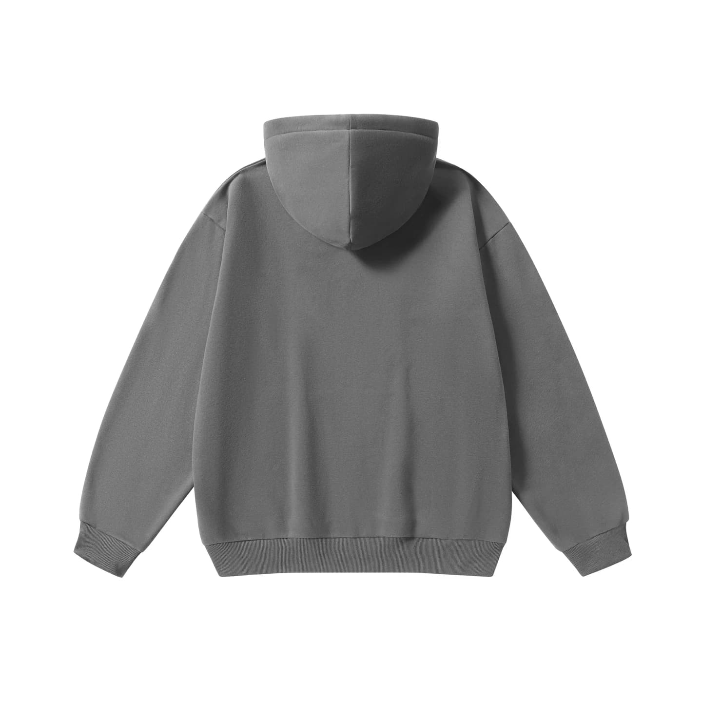 Everyday Full-Zip Hoodie in Charcoal, back flat lay