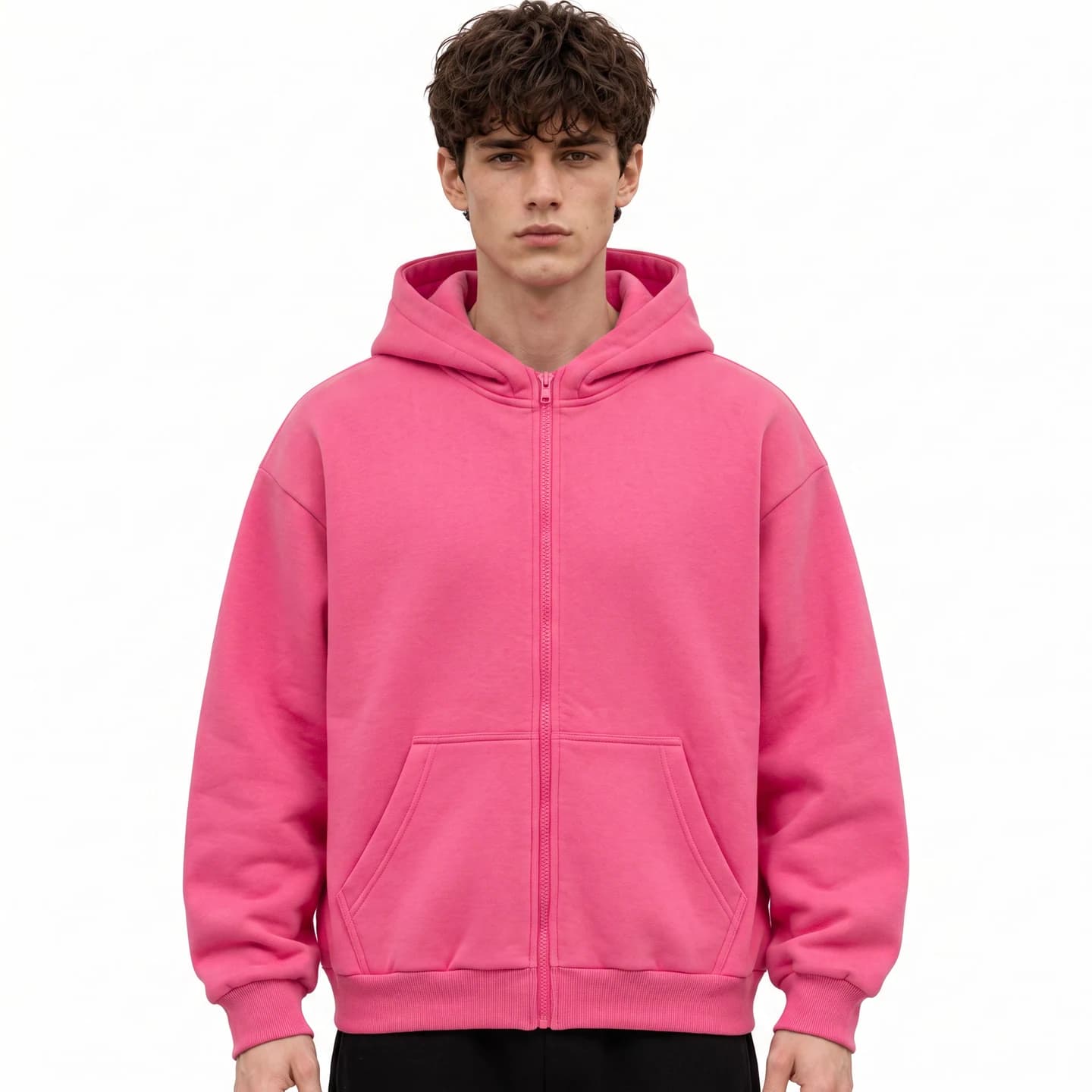 Stand out in Hot Pink. Relaxed layers for cooler days.
