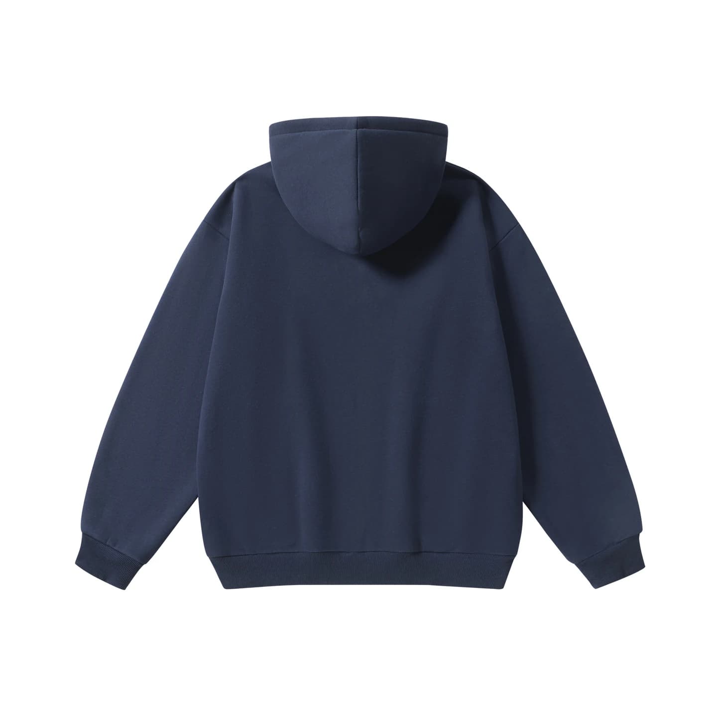 Everyday Full-Zip Hoodie in Navy, back flat lay