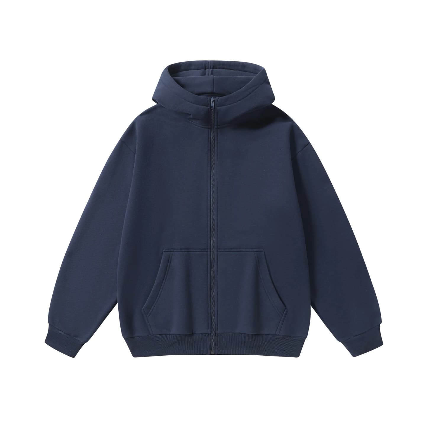 Everyday Full-Zip Hoodie in Navy, front flat lay