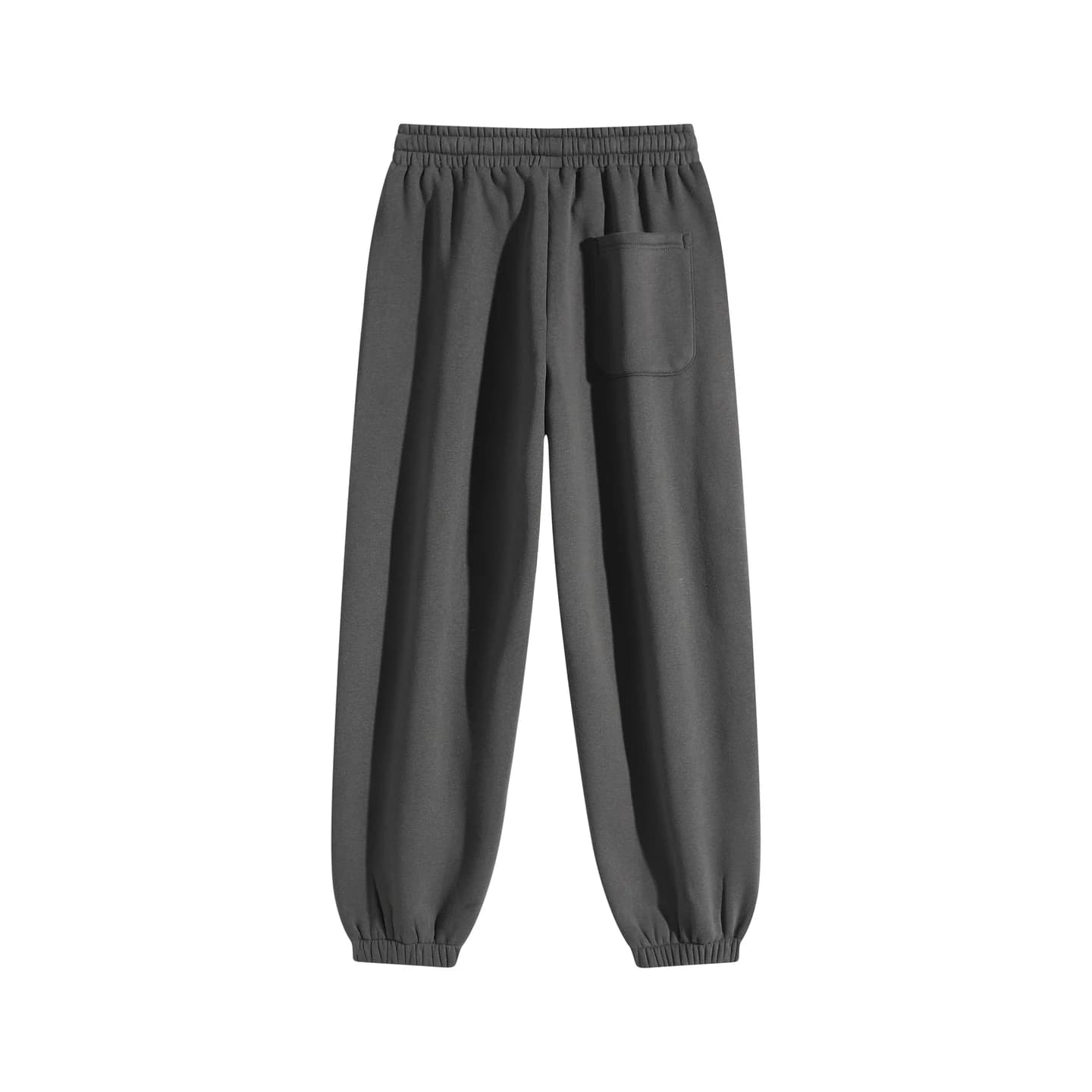 Relaxed Curved-Seam Joggers in Charcoal, back flat lay