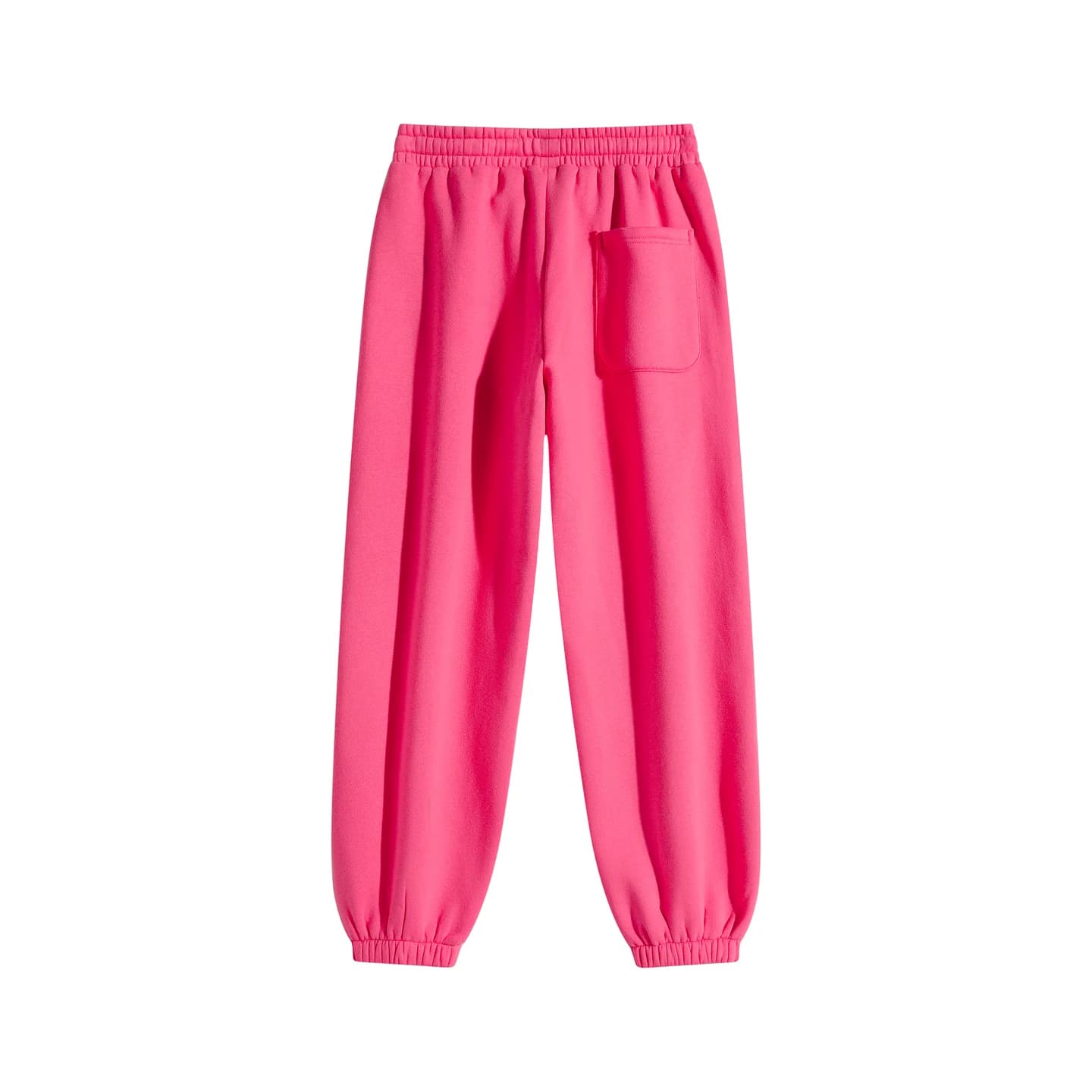 Relaxed Curved-Seam Joggers in Hot Pink, back flat lay