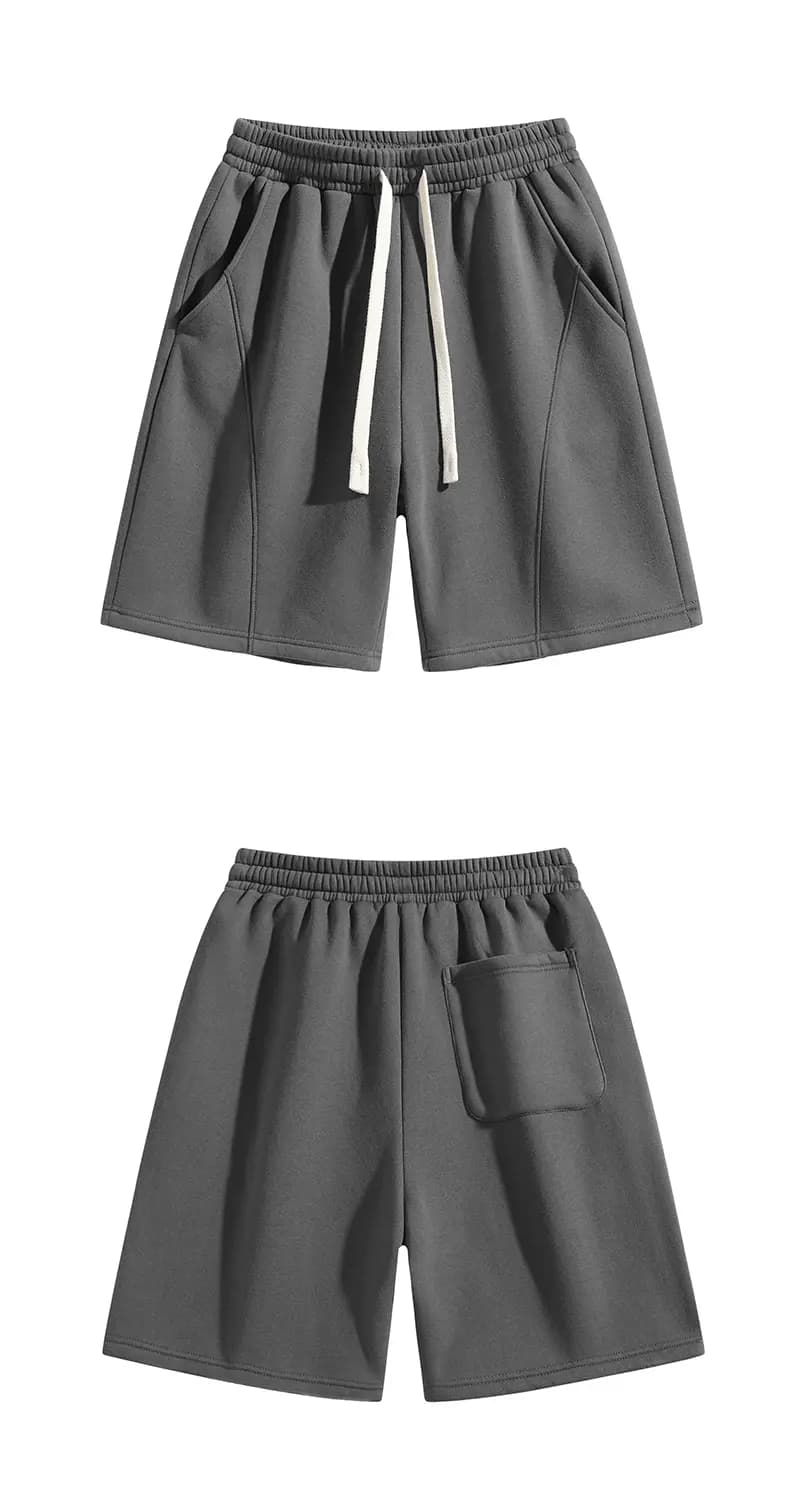Charcoal shorts front and back