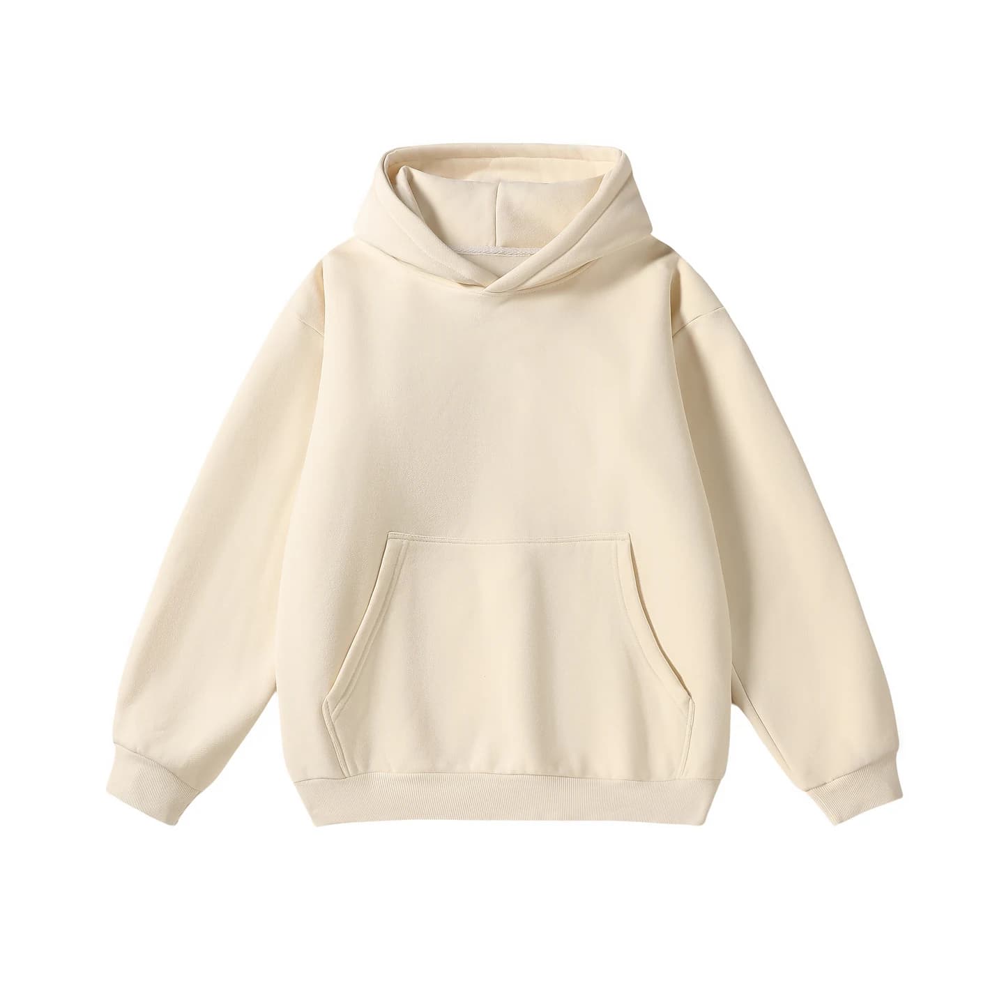 Everyday Relaxed Hoodie in Ivory, front flat lay