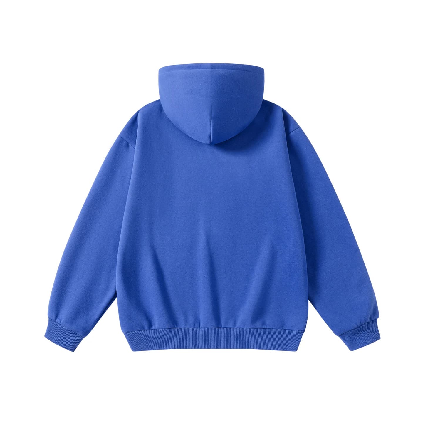 Everyday Relaxed Hoodie in Royal Blue, back flat lay