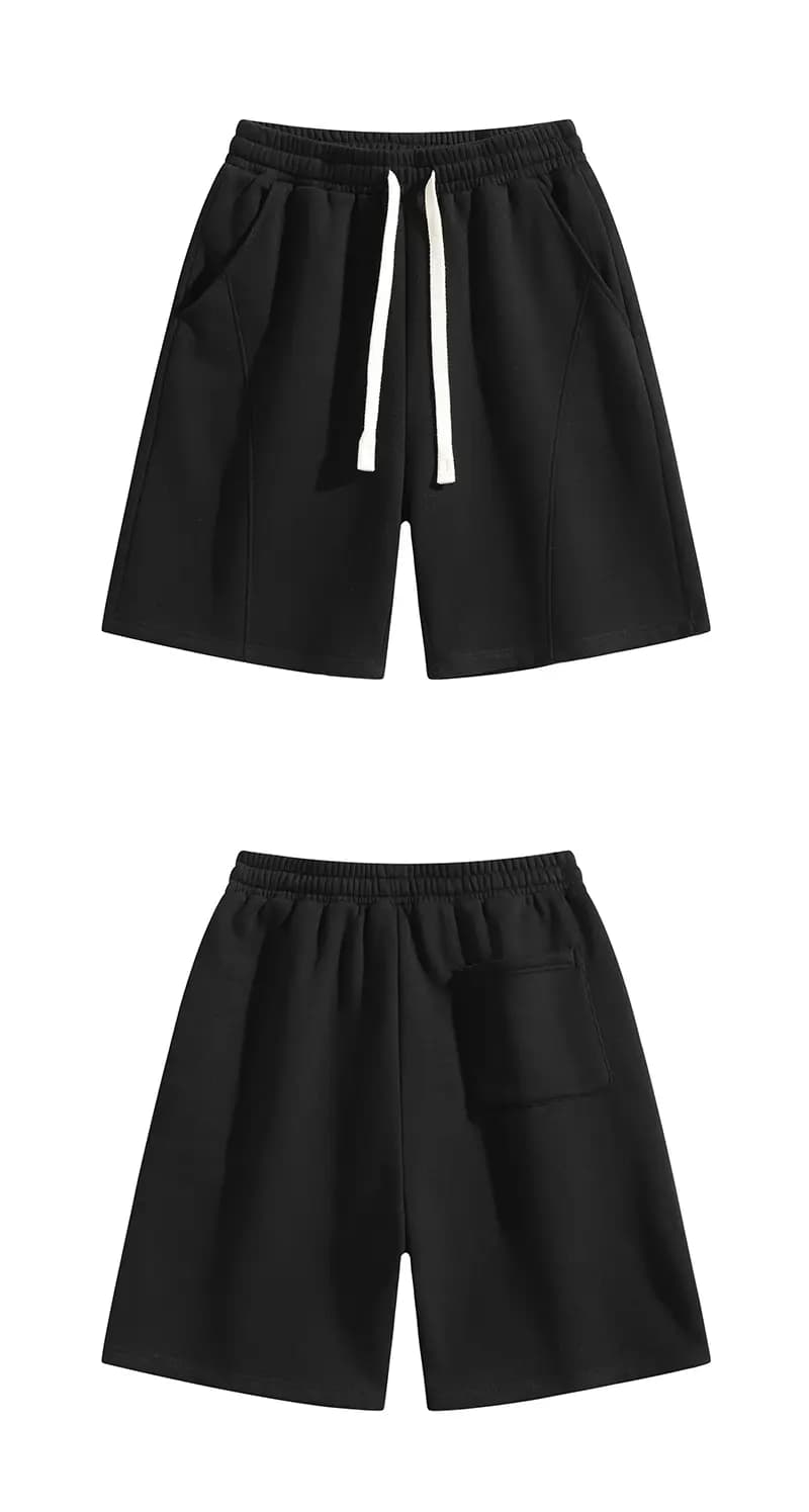 Black shorts front and back