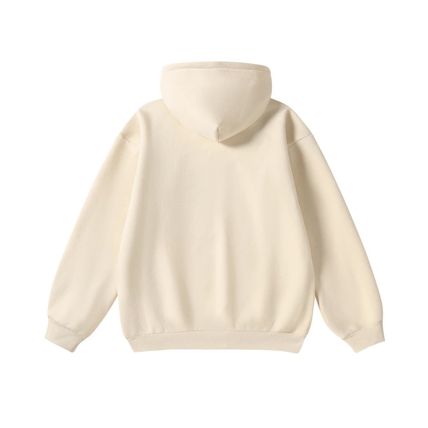 Everyday Relaxed Hoodie in Ivory, back flat lay