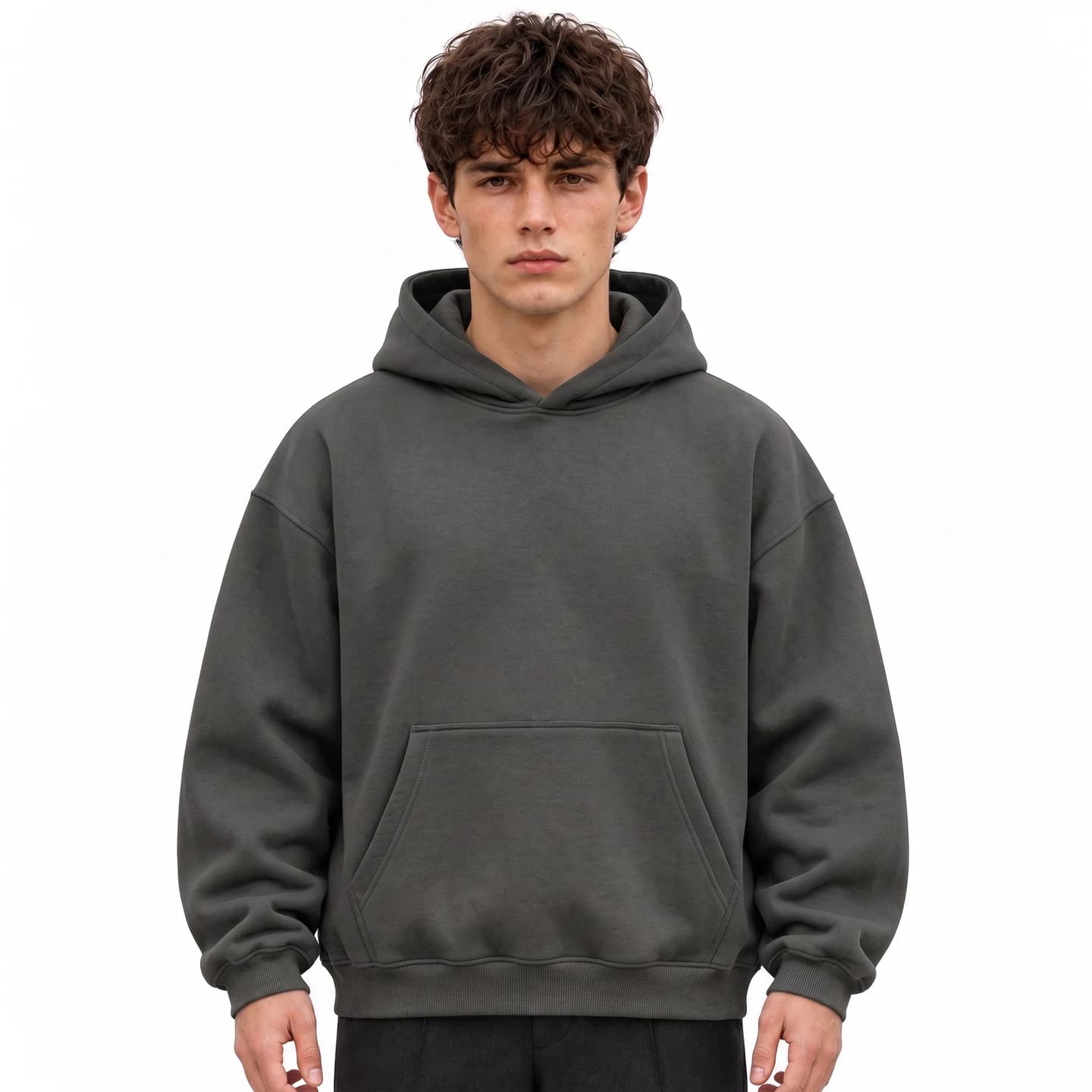Everyday Relaxed Hoodie in Charcoal, relaxed men's fit