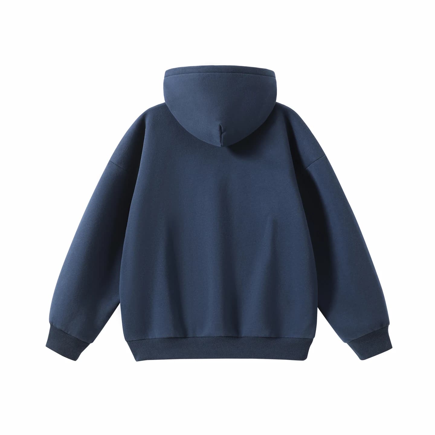 Everyday Relaxed Hoodie in Navy, back flat lay