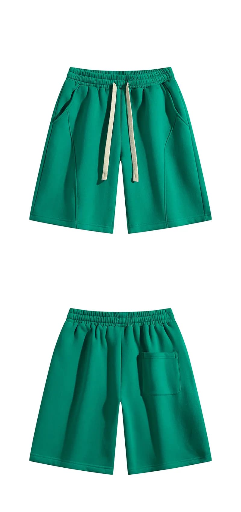 Emerald shorts front and back