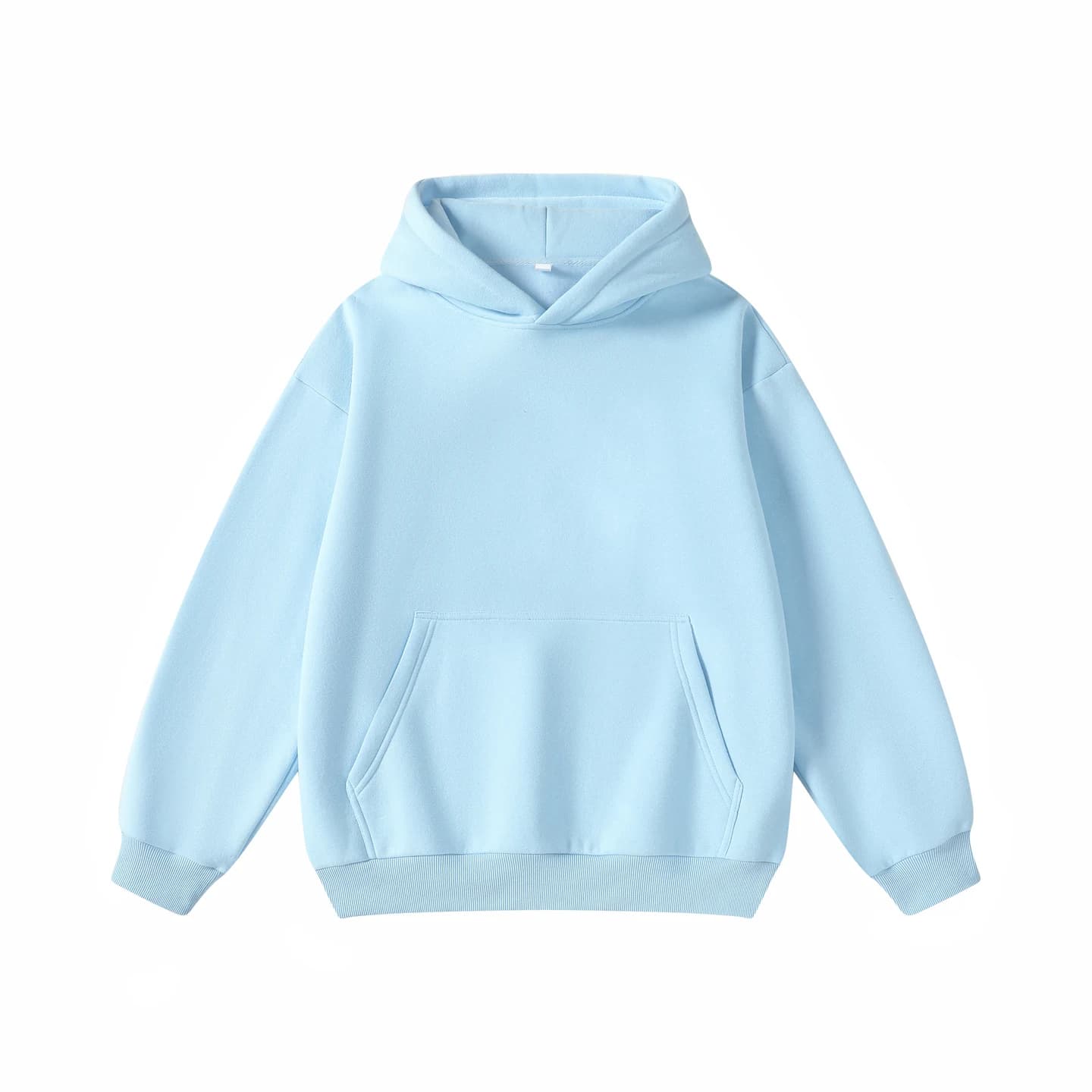 Everyday Relaxed Hoodie in Sky Blue, front flat lay