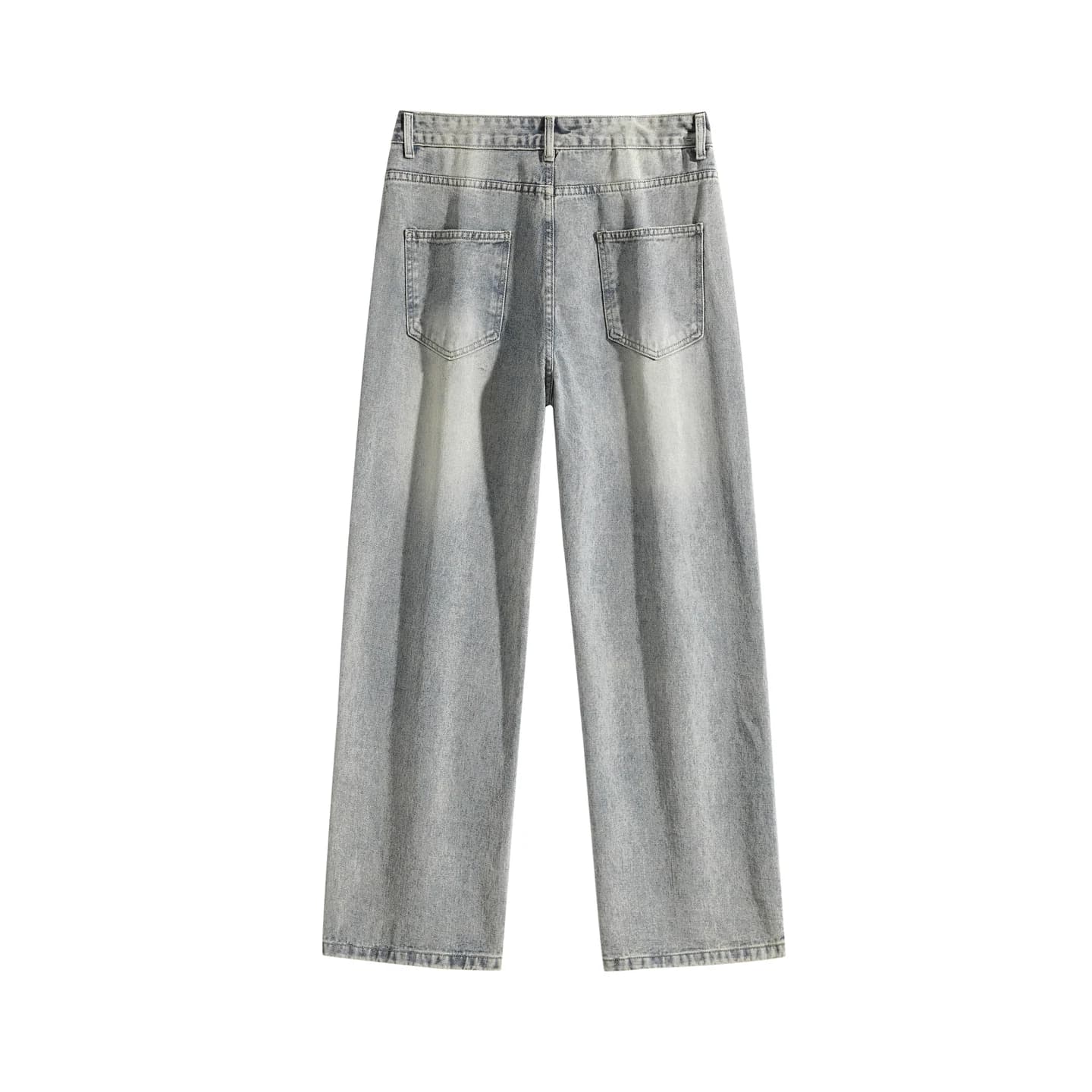 Relaxed Straight-Leg Jeans in Vintage Sand, back flat lay
