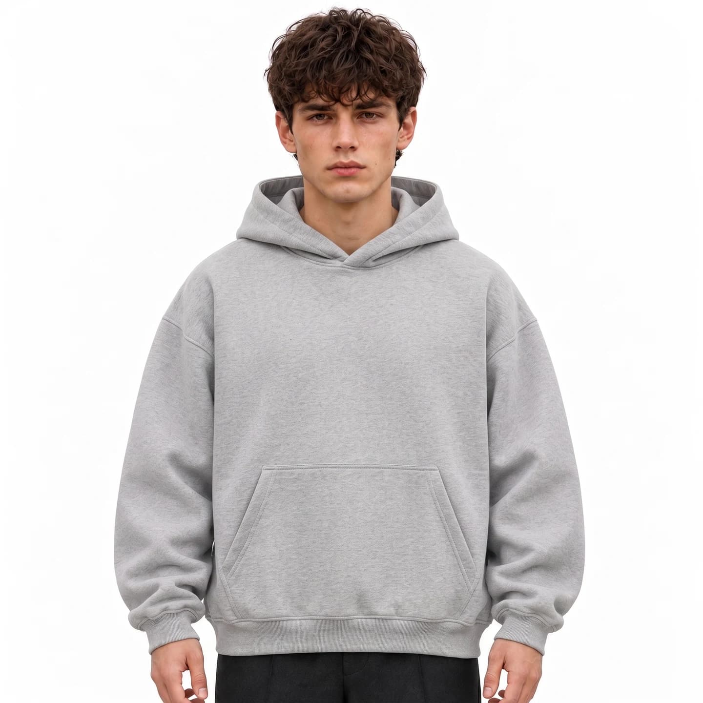 Everyday Relaxed Hoodie in Heather Gray, relaxed men's fit