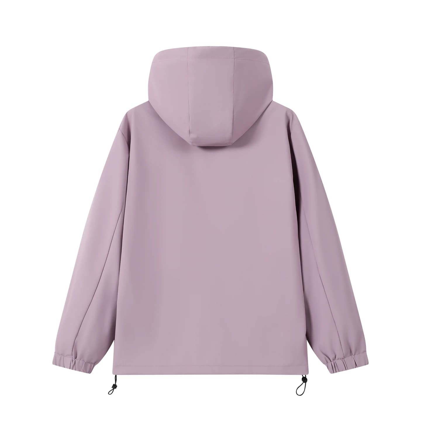 Relaxed Hooded Zip Jacket in Dusty Pink, back flat lay