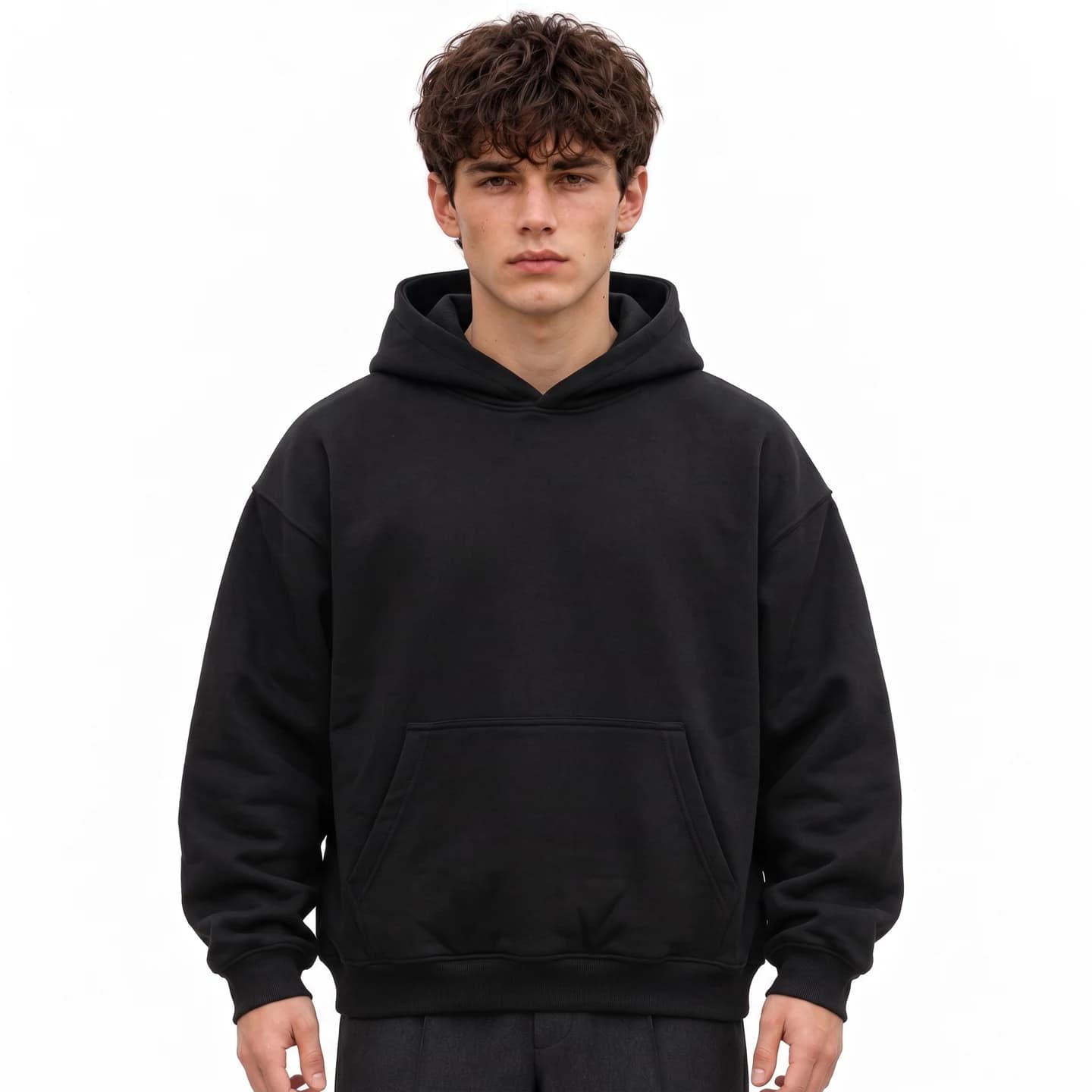 Everyday Relaxed Hoodie in Black, relaxed men's fit