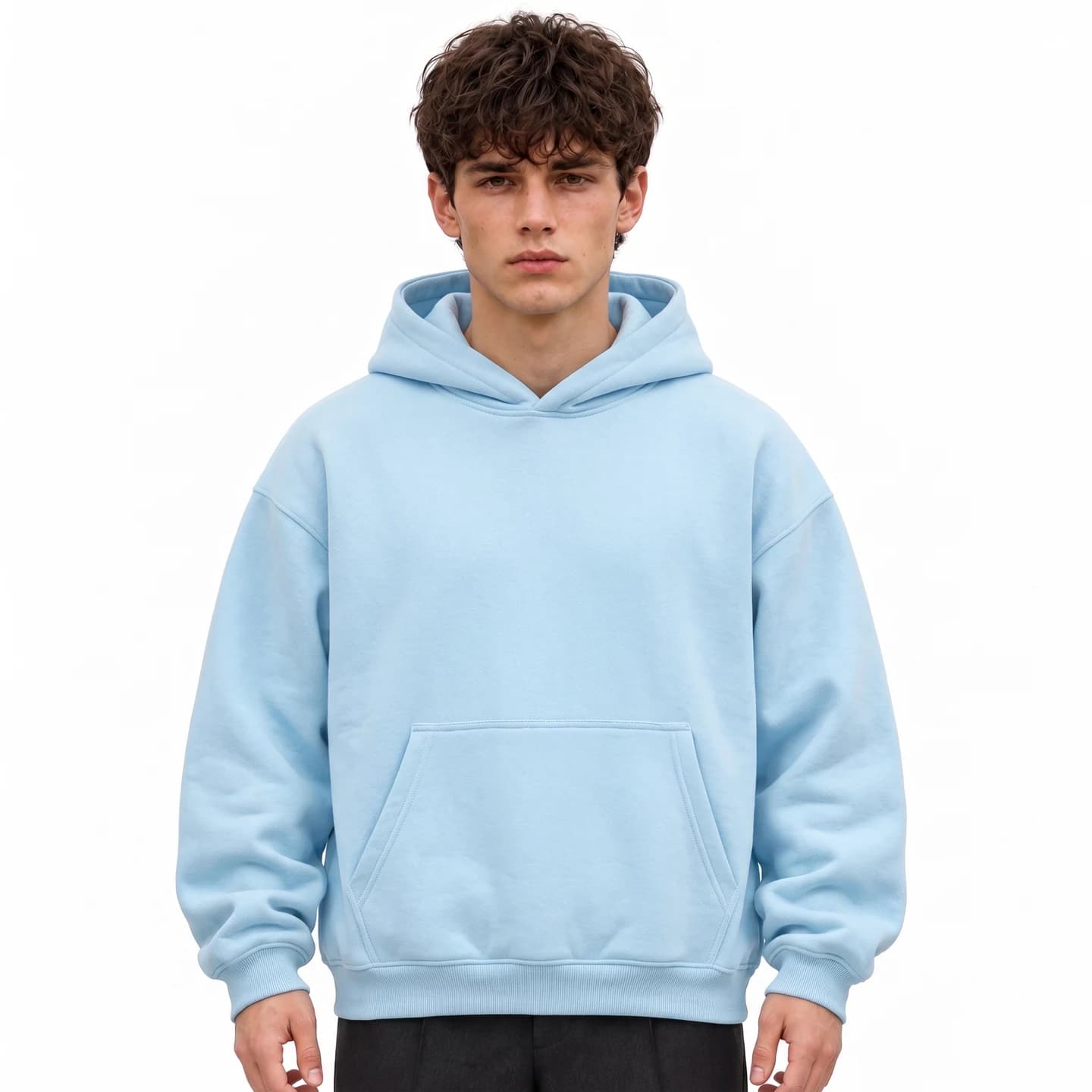 Everyday Relaxed Hoodie in Sky Blue, relaxed men's fit