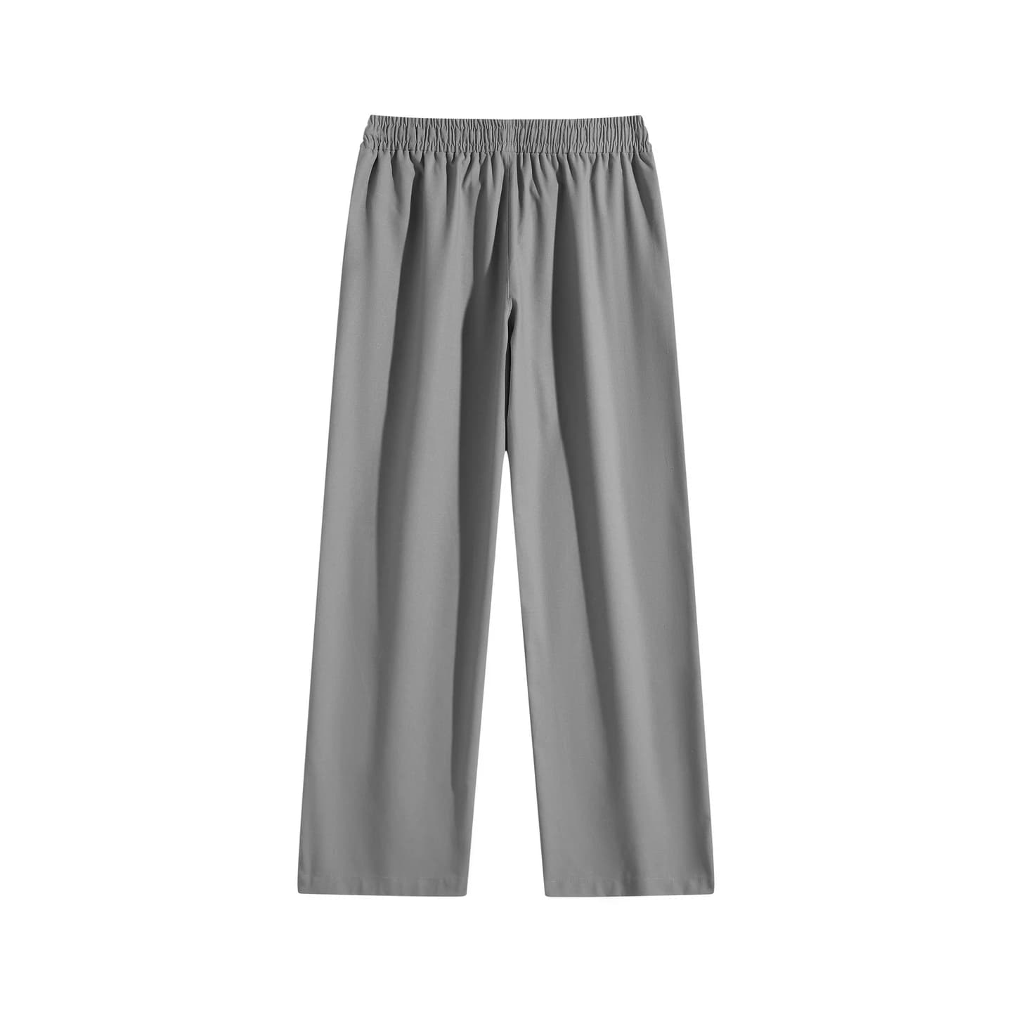 Linen-Blend Relaxed Pants in Charcoal, back flat lay