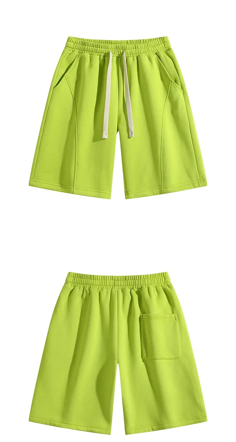 Lime shorts front and back